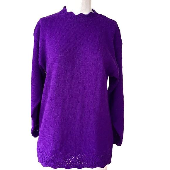 Vintage Jessie purple sweater pullover large. 0584 - Picture 1 of 7